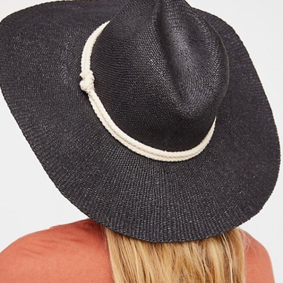 Accessories - Westerner Straw HAT Black Summer Beach Wide Brim